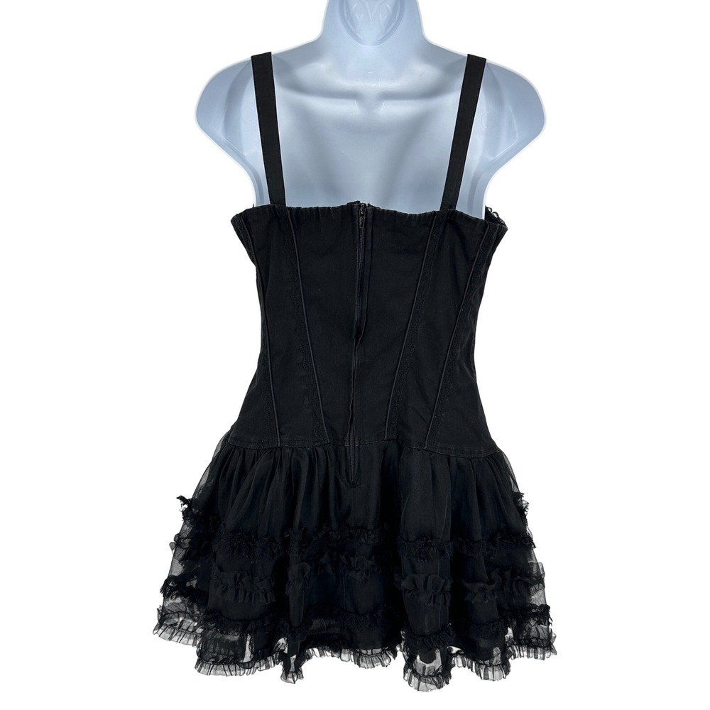 Rare Tripp NYC Tutu Corset Dress Womens Medium Black Tulle Authentic READ - Picture 4 of 16